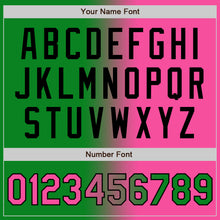 Load image into Gallery viewer, Custom Grass Green Pink-Black Authentic Gradient Fashion Baseball Jersey