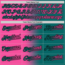 Load image into Gallery viewer, Custom Teal Pink-Black Authentic Gradient Fashion Baseball Jersey