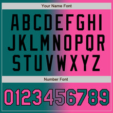 Load image into Gallery viewer, Custom Teal Pink-Black Authentic Gradient Fashion Baseball Jersey