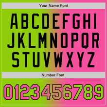 Load image into Gallery viewer, Custom Neon Green Pink-Black Authentic Gradient Fashion Baseball Jersey