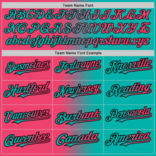 Load image into Gallery viewer, Custom Aqua Neon Pink-Black Authentic Gradient Fashion Baseball Jersey
