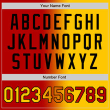 Load image into Gallery viewer, Custom Red Yellow-Black Authentic Gradient Fashion Baseball Jersey