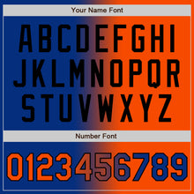 Load image into Gallery viewer, Custom Royal Orange-Black Authentic Gradient Fashion Baseball Jersey