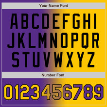 Load image into Gallery viewer, Custom Purple Yellow-Black Authentic Gradient Fashion Baseball Jersey