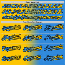 Load image into Gallery viewer, Custom Electric Blue Yellow-Black Authentic Gradient Fashion Baseball Jersey