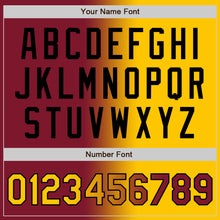 Load image into Gallery viewer, Custom Crimson Yellow-Black Authentic Gradient Fashion Baseball Jersey