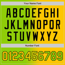 Load image into Gallery viewer, Custom Neon Green Yellow-Black Authentic Gradient Fashion Baseball Jersey