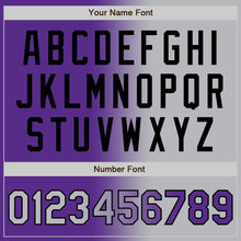 Load image into Gallery viewer, Custom Purple Gray-Black Authentic Gradient Fashion Baseball Jersey