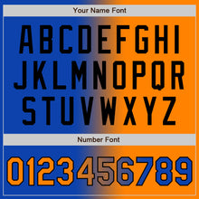 Load image into Gallery viewer, Custom Thunder Blue Bay Orange-Black Authentic Gradient Fashion Baseball Jersey