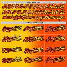 Load image into Gallery viewer, Custom Orange Yellow-Black Authentic Gradient Fashion Baseball Jersey