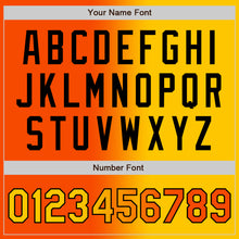Load image into Gallery viewer, Custom Orange Yellow-Black Authentic Gradient Fashion Baseball Jersey