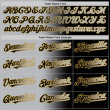 Load image into Gallery viewer, Custom Black Gray-Old Gold Authentic Gradient Fashion Baseball Jersey