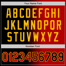 Load image into Gallery viewer, Custom Black Red-Gold Authentic Gradient Fashion Baseball Jersey