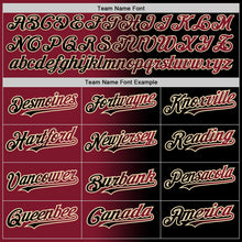 Load image into Gallery viewer, Custom Black Crimson-City Cream Authentic Gradient Fashion Baseball Jersey