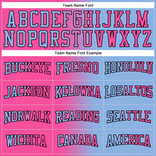 Load image into Gallery viewer, Custom Stitched Light Blue Pink-Black Gradient Fashion Sports Pullover Sweatshirt Hoodie