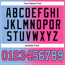 Load image into Gallery viewer, Custom Stitched Light Blue Pink-Black Gradient Fashion Sports Pullover Sweatshirt Hoodie