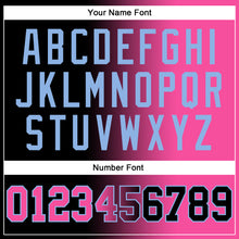 Load image into Gallery viewer, Custom Stitched Black Pink-Light Blue Gradient Fashion Sports Pullover Sweatshirt Hoodie