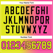 Load image into Gallery viewer, Custom Stitched Neon Yellow Pink-Black Gradient Fashion Sports Pullover Sweatshirt Hoodie