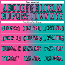 Load image into Gallery viewer, Custom Stitched Aqua Pink-Black Gradient Fashion Sports Pullover Sweatshirt Hoodie