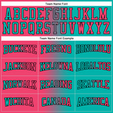 Load image into Gallery viewer, Custom Stitched Aqua Neon Pink-Black Gradient Fashion Sports Pullover Sweatshirt Hoodie