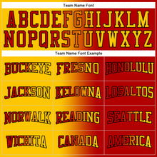 Load image into Gallery viewer, Custom Stitched Red Yellow-Black Gradient Fashion Sports Pullover Sweatshirt Hoodie