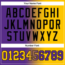 Load image into Gallery viewer, Custom Stitched Purple Yellow-Black Gradient Fashion Sports Pullover Sweatshirt Hoodie