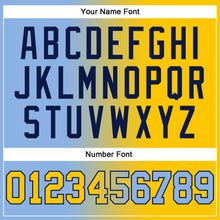 Load image into Gallery viewer, Custom Stitched Light Blue Yellow-Navy Gradient Fashion Sports Pullover Sweatshirt Hoodie