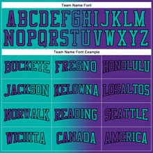 Load image into Gallery viewer, Custom Stitched Purple Aqua-Black Gradient Fashion Sports Pullover Sweatshirt Hoodie