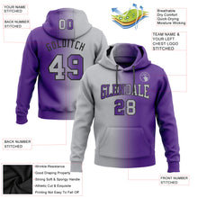 Load image into Gallery viewer, Custom Stitched Purple Gray-Black Gradient Fashion Sports Pullover Sweatshirt Hoodie