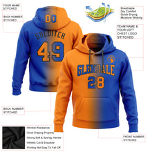 Load image into Gallery viewer, Custom Stitched Thunder Blue Bay Orange-Black Gradient Fashion Sports Pullover Sweatshirt Hoodie