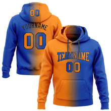 Load image into Gallery viewer, Custom Stitched Thunder Blue Bay Orange-Black Gradient Fashion Sports Pullover Sweatshirt Hoodie
