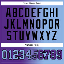 Load image into Gallery viewer, Custom Stitched Purple Light Blue-Black Gradient Fashion Sports Pullover Sweatshirt Hoodie