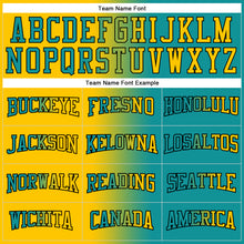 Load image into Gallery viewer, Custom Stitched Teal Yellow-Black Gradient Fashion Sports Pullover Sweatshirt Hoodie