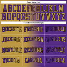 Load image into Gallery viewer, Custom Stitched Purple Old Gold-Black Gradient Fashion Sports Pullover Sweatshirt Hoodie