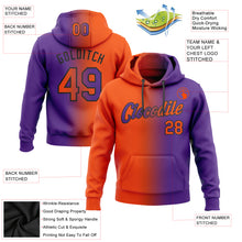 Load image into Gallery viewer, Custom Stitched Purple Orange-Black Gradient Fashion Sports Pullover Sweatshirt Hoodie