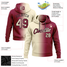 Load image into Gallery viewer, Custom Stitched Maroon Cream-Black Gradient Fashion Sports Pullover Sweatshirt Hoodie