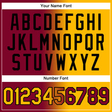 Load image into Gallery viewer, Custom Stitched Maroon Gold-Black Gradient Fashion Sports Pullover Sweatshirt Hoodie