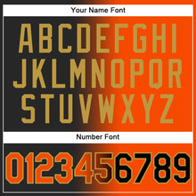 Load image into Gallery viewer, Custom Stitched Black Orange-Old Gold Gradient Fashion Sports Pullover Sweatshirt Hoodie
