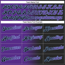Load image into Gallery viewer, Custom Stitched Black Purple-Light Blue Gradient Fashion Sports Pullover Sweatshirt Hoodie