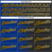 Load image into Gallery viewer, Custom Stitched Black Royal-Gold Gradient Fashion Sports Pullover Sweatshirt Hoodie