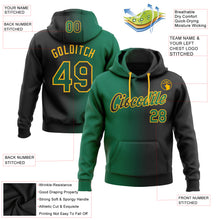 Load image into Gallery viewer, Custom Stitched Black Kelly Green-Gold Gradient Fashion Sports Pullover Sweatshirt Hoodie