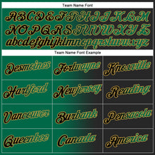 Load image into Gallery viewer, Custom Stitched Black Kelly Green-Old Gold Gradient Fashion Sports Pullover Sweatshirt Hoodie