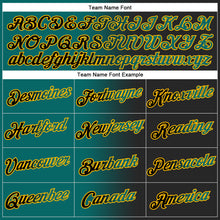 Load image into Gallery viewer, Custom Stitched Black Teal-Gold Gradient Fashion Sports Pullover Sweatshirt Hoodie
