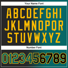 Load image into Gallery viewer, Custom Stitched Black Teal-Gold Gradient Fashion Sports Pullover Sweatshirt Hoodie