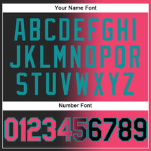Load image into Gallery viewer, Custom Stitched Black Neon Pink-Teal Gradient Fashion Sports Pullover Sweatshirt Hoodie
