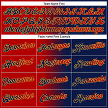 Load image into Gallery viewer, Custom Stitched Navy Red-Old Gold Gradient Fashion Sports Pullover Sweatshirt Hoodie