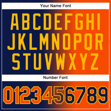 Load image into Gallery viewer, Custom Stitched Navy Orange-Gold Gradient Fashion Sports Pullover Sweatshirt Hoodie