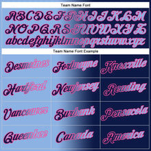 Load image into Gallery viewer, Custom Stitched Navy Light Blue-Pink Gradient Fashion Sports Pullover Sweatshirt Hoodie