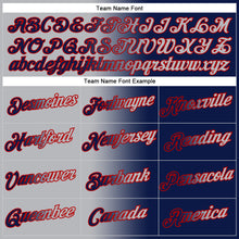 Load image into Gallery viewer, Custom Stitched Navy Gray-Red Gradient Fashion Sports Pullover Sweatshirt Hoodie