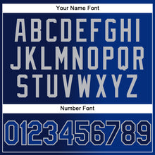 Load image into Gallery viewer, Custom Stitched Navy Royal-Gray Gradient Fashion Sports Pullover Sweatshirt Hoodie